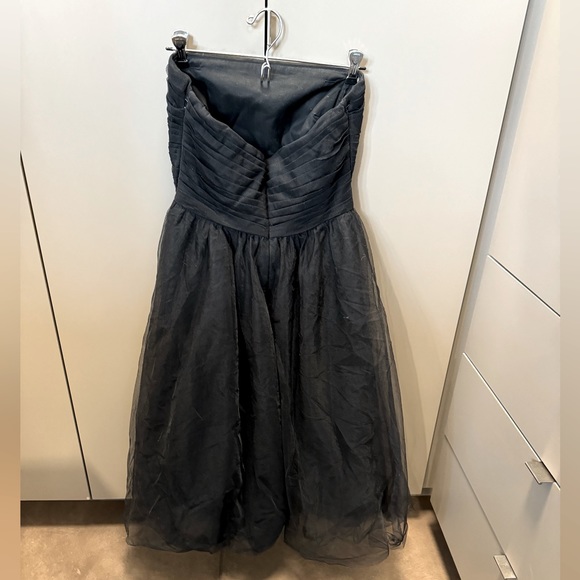 J Crew Black Tulle Pleated Bodice Aline Cocktail dress size 8 - Picture 5 of 9
